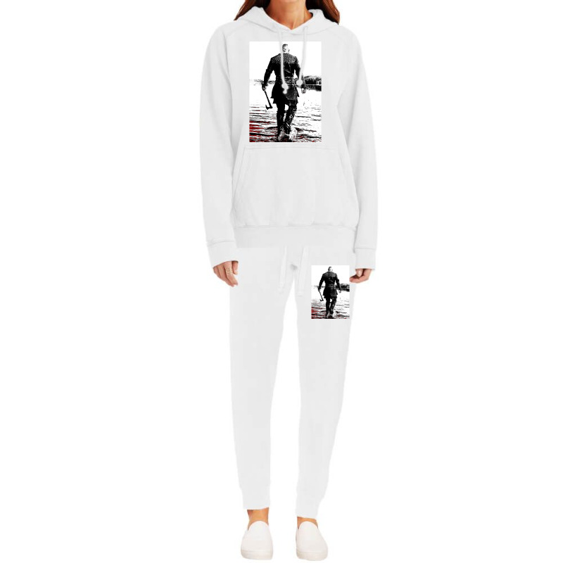 Vikings Poster Girl 70s Hoodie & Jogger Set | Artistshot