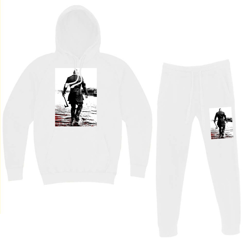 Vikings Poster Girl 70s Hoodie & Jogger Set | Artistshot