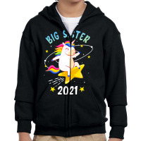 Big Sister 2021 Unicorn Sibling Girls Youth Zipper Hoodie | Artistshot