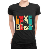 Barrel Racing Love Art Retro Style Theme Ladies Fitted T-shirt | Artistshot