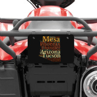 Arizona Map And Cities Atv License Plate | Artistshot