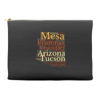 Arizona Map And Cities Accessory Pouches | Artistshot