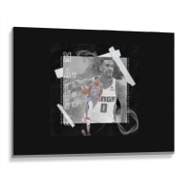 Malik Monk Basketball Paper Poster Kings 3 Metal Print Horizontal | Artistshot