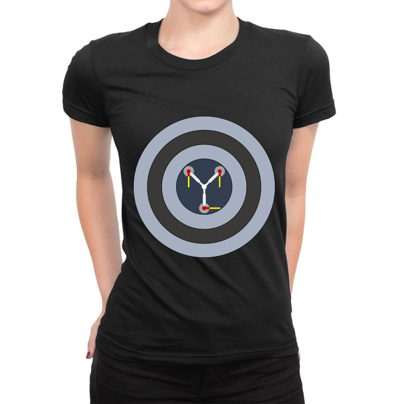 Captain Flux Shield Ladies Fitted T-Shirt by kayakbetween30 | Artistshot