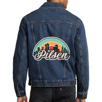 Pilsen City Retro Men Denim Jacket | Artistshot