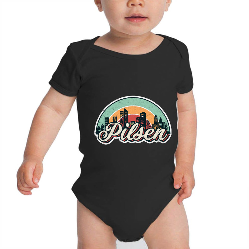 Pilsen City Retro Baby Bodysuit by cubicgetting01 | Artistshot