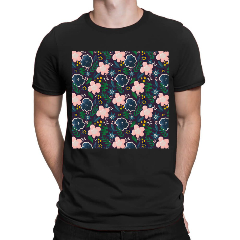 Pink And Purple Floral Flower Sorbet Pattern T-shirt | Artistshot