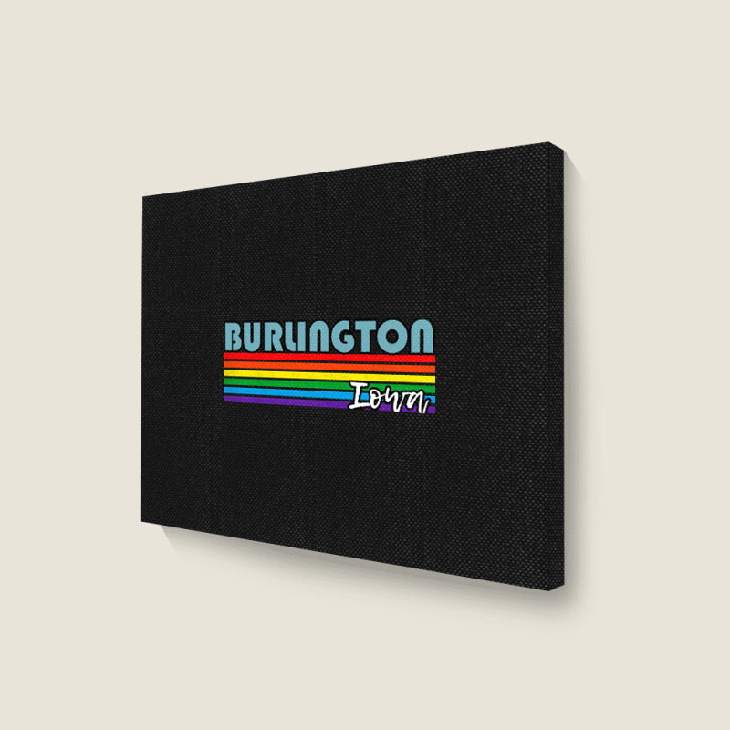 Burlington Iowa Pride Shirt Burlington Lgbt Gift Lgbtq Supporter Tee P Landscape Canvas Print | Artistshot