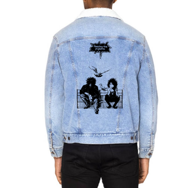 Feeding The Pigeons  (black) Unisex Sherpa-Lined Denim Jacket by yeahdashing61 | Artistshot