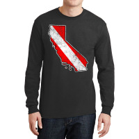 California Dive Flag Scuba Diving State Map Dive Flag Distressed Long Sleeve Shirts | Artistshot