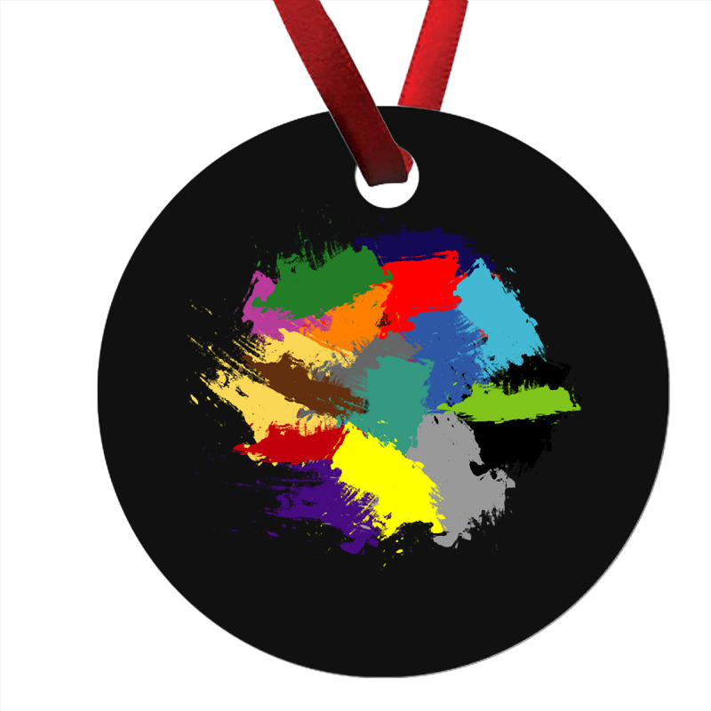 Colorful Brush Mess Ornament | Artistshot