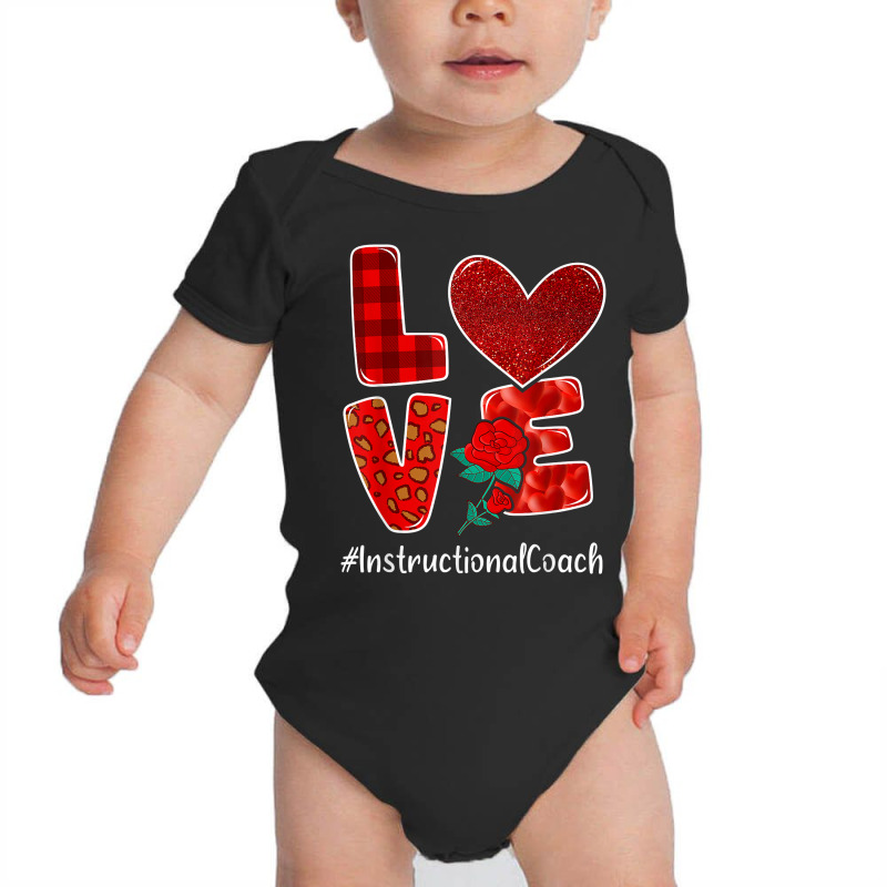 Instructional Coach Valentine Day Love Heart Flower T Shirt Baby Bodysuit by javauxswar | Artistshot