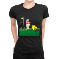 Funny Spectickles Golf Cartoon Humor Ladies Fitted T-shirt | Artistshot