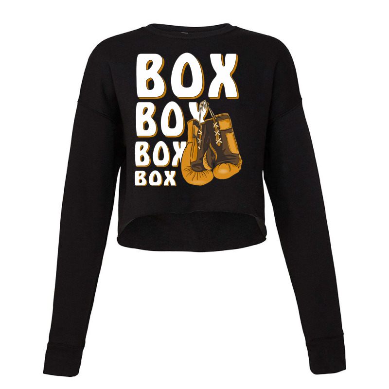 Boxing Gloves Box Cropped Sweater by cryingdappled109 | Artistshot