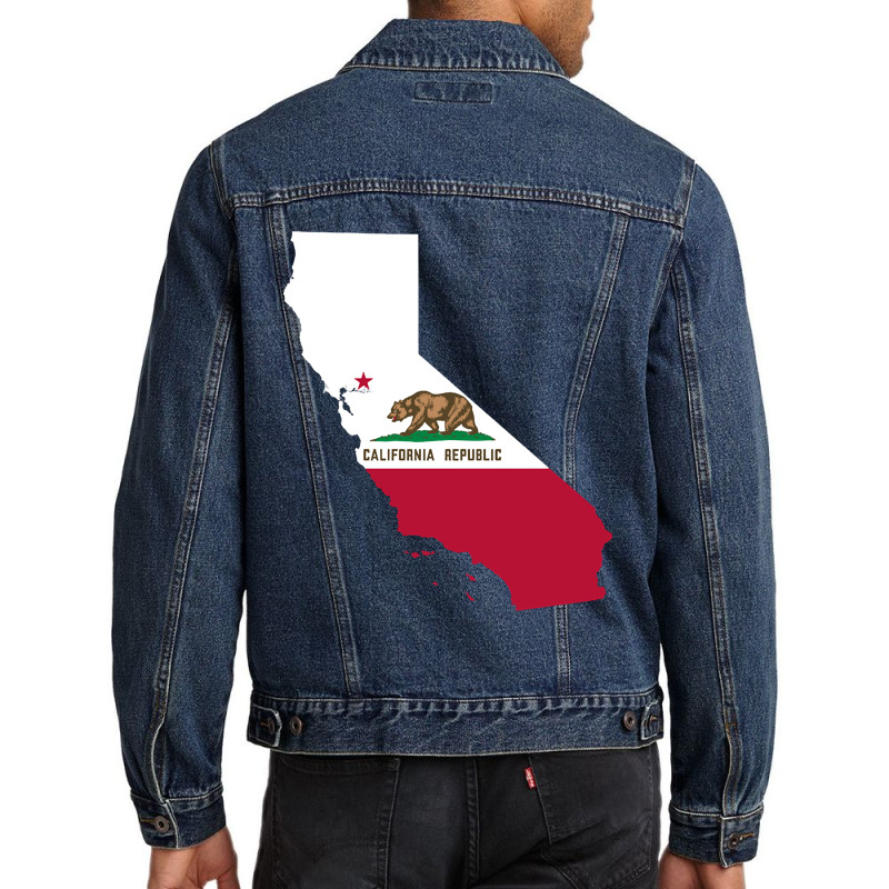 California Flag Map Men Denim Jacket | Artistshot