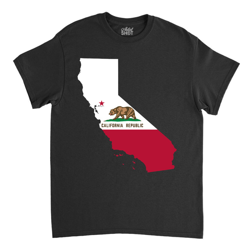 California Flag Map Classic T-shirt | Artistshot