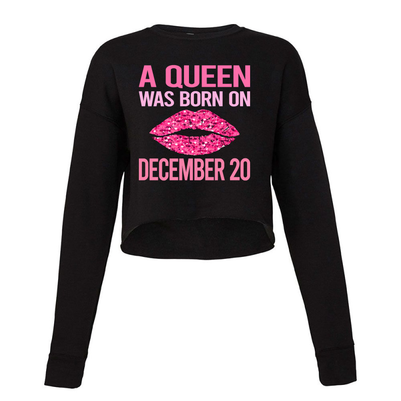 Pink Lips - Birthday December 20 20th Cropped Sweater by cubicgetting01 | Artistshot