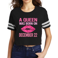 Pink Lips - Birthday December 22 22nd Scorecard Crop Tee | Artistshot