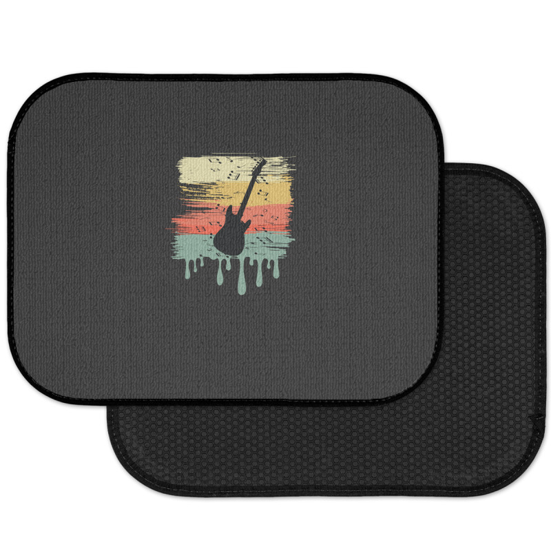 Bass Guitar Vintage Dripping Rear Car Mat | Artistshot