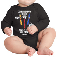 Complimentary Colors Funny Artist Gift Long Sleeve Baby Bodysuit | Artistshot