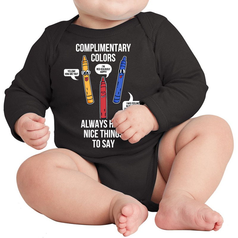 Complimentary Colors Funny Artist Gift Long Sleeve Baby Bodysuit by fencevaudeville14 | Artistshot