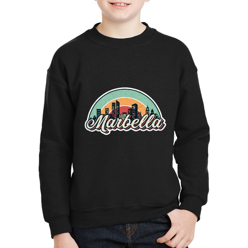 Marbella City Retro Youth Sweatshirt | Artistshot