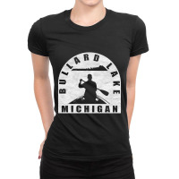 Bullard Lake Canoeing Michigan Ladies Fitted T-shirt | Artistshot