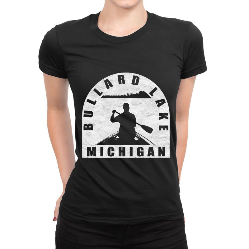 Bullard Lake Canoeing Michigan Ladies Fitted T-Shirt by fencingderby989 | Artistshot