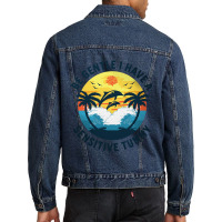 Be Gentle I Have A Sensitive Tummy, Funny Dolphins Men Denim Jacket | Artistshot