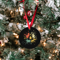 Camping Ink Splash Ornament | Artistshot