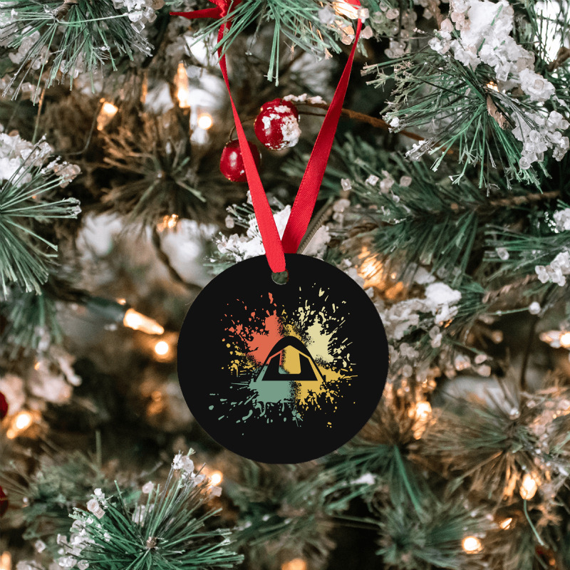 Camping Ink Splash Ornament | Artistshot