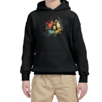 Camping Ink Splash Youth Hoodie | Artistshot