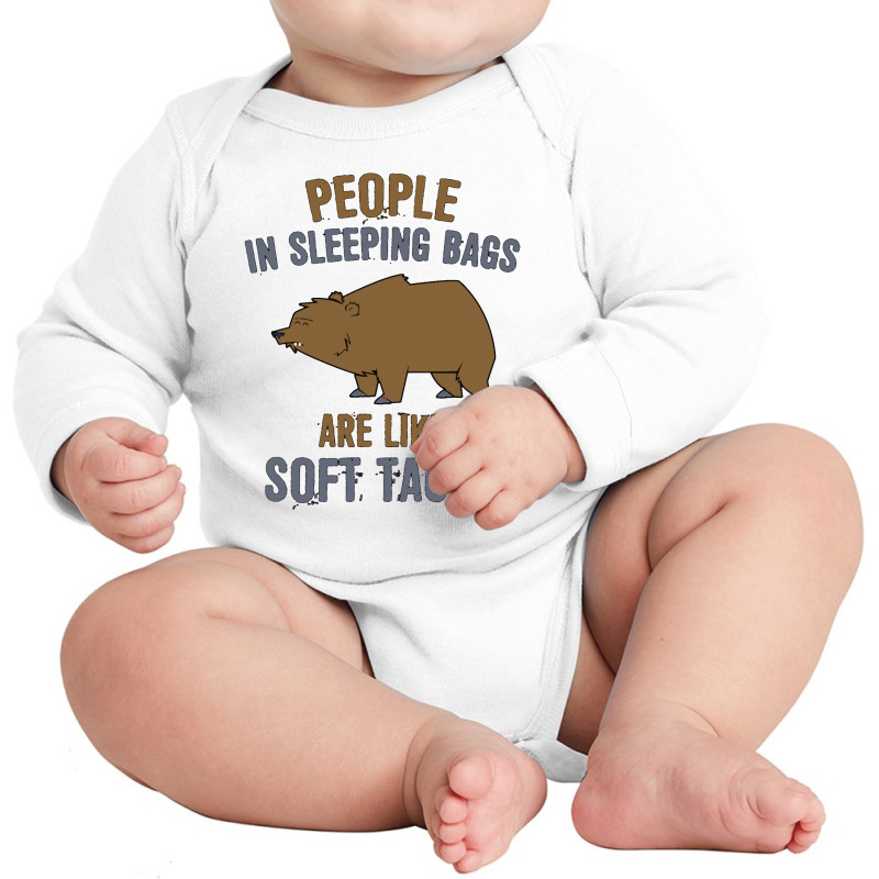 People In Sleeping Bags Bear Long Sleeve Baby Bodysuit by Star Store | Artistshot