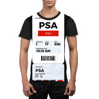 Pisa Boarding Pass Graphic T-shirt | Artistshot