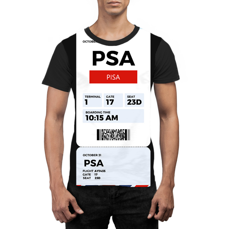 Pisa Boarding Pass Graphic T-shirt | Artistshot