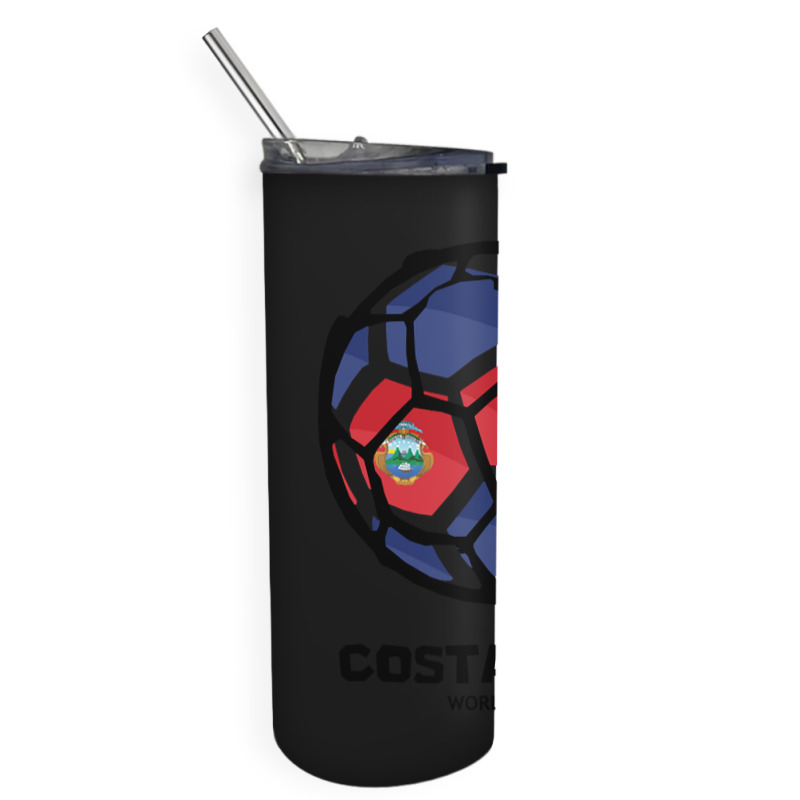 Costa Rica Football Country Flag Skinny Tumbler | Artistshot