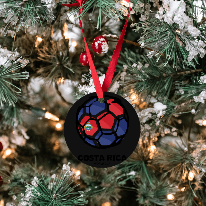 Costa Rica Football Country Flag Ornament | Artistshot