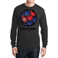 Costa Rica Football Country Flag Long Sleeve Shirts | Artistshot