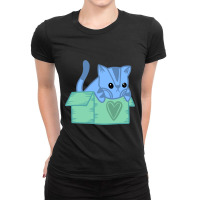 Cat In A Box Ladies Fitted T-shirt | Artistshot