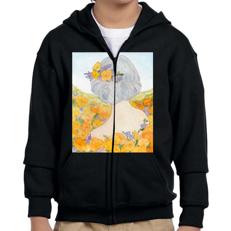 California Poppies Youth Zipper Hoodie | Artistshot