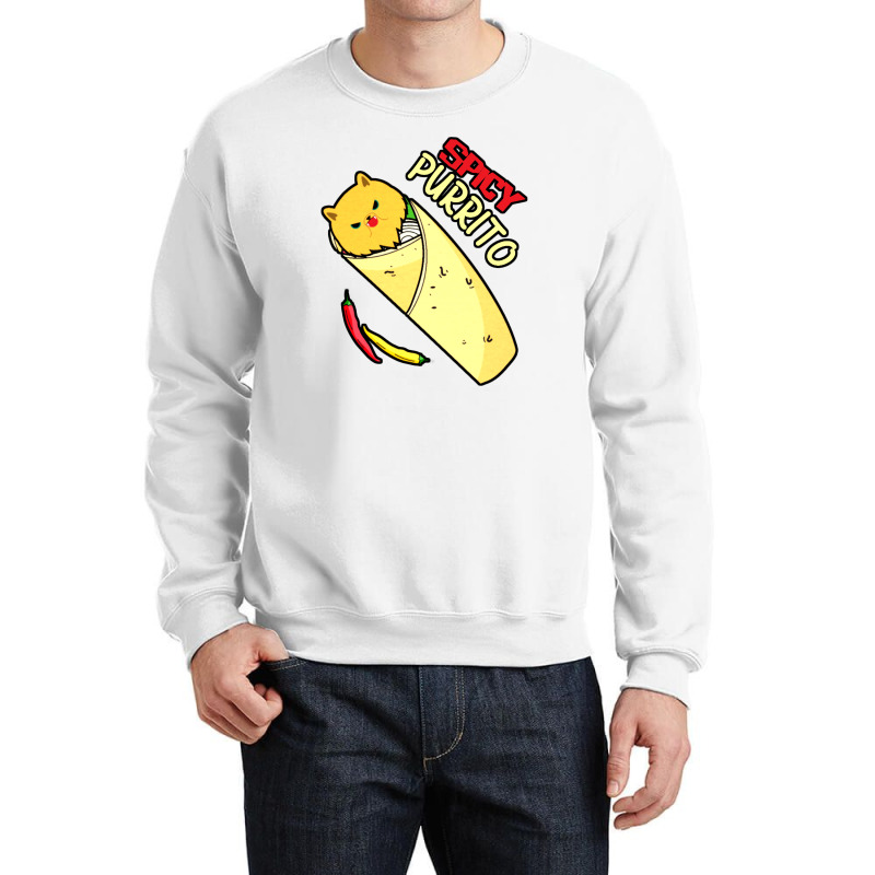 Spicy Purrito Meme Crewneck Sweatshirt by Star Store | Artistshot