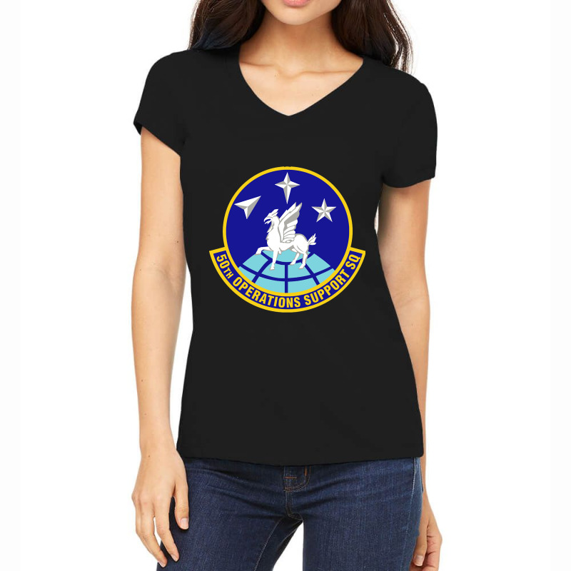 50th Operations Support Squadron (u.s. Air Force) Women's V-Neck T-Shirt by Weasetu1379 | Artistshot