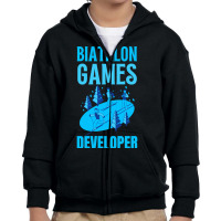 Biathlon Games Developer Youth Zipper Hoodie | Artistshot