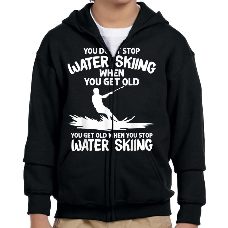 Funny Water Skiing Designs For Men Women Water Skier Athlete T Shirt Youth Zipper Hoodie by kulowbu | Artistshot