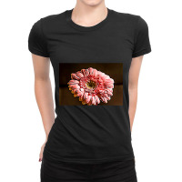 Closeup Pink Flower Vibrant Painting Ladies Fitted T-shirt | Artistshot