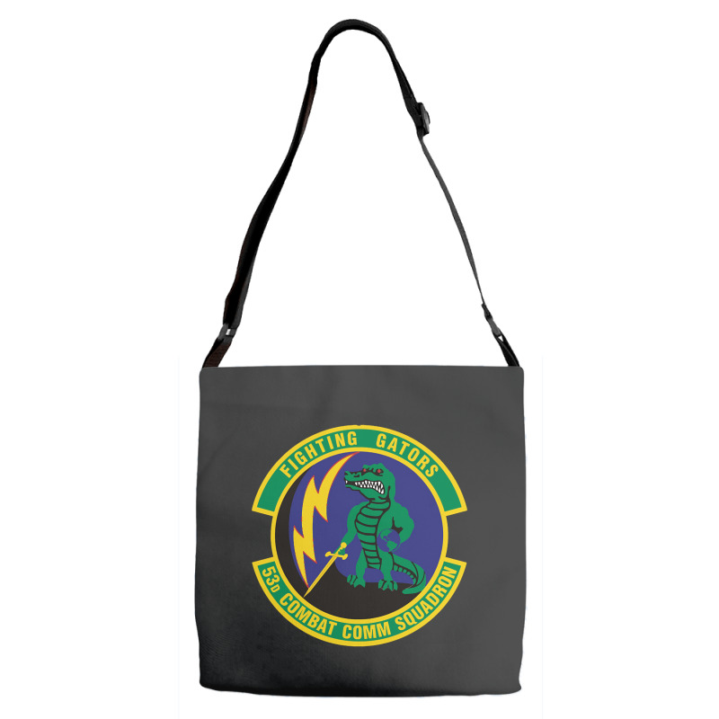 53d Combat Communications Squadron (u.s. Air Force) Adjustable Strap Totes | Artistshot