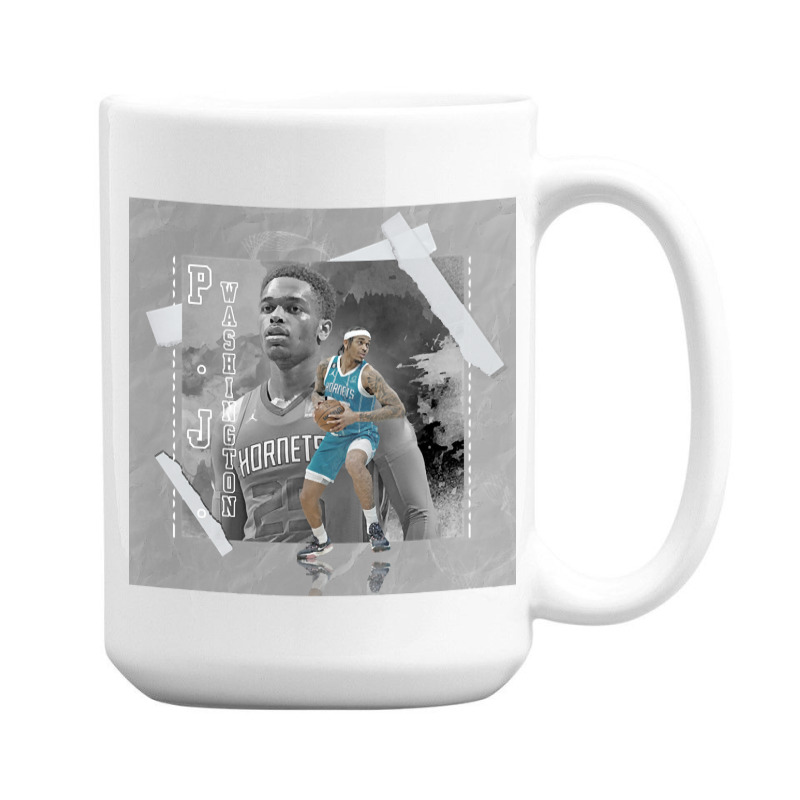 P.j. Washington Basketball Paper Poster Hornets 3 15 Oz Coffee Mug | Artistshot