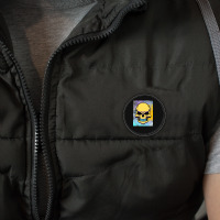 Cool Smiling Skull Round Patch | Artistshot