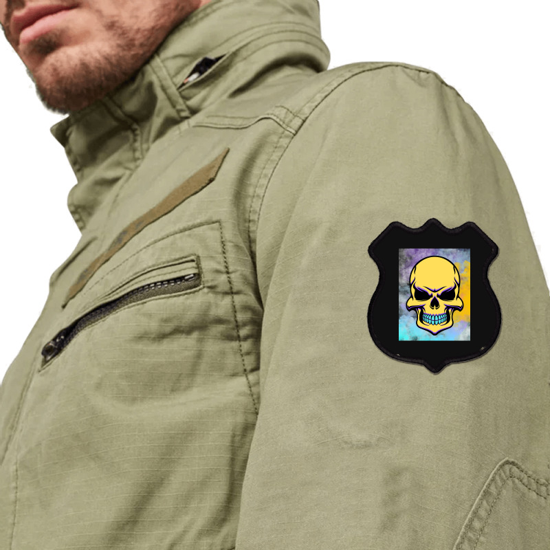 Cool Smiling Skull Shield Patch | Artistshot