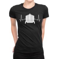 Organ Heartbeat Pipe Organ Church Organ Organist T Shirt Ladies Fitted T-shirt | Artistshot